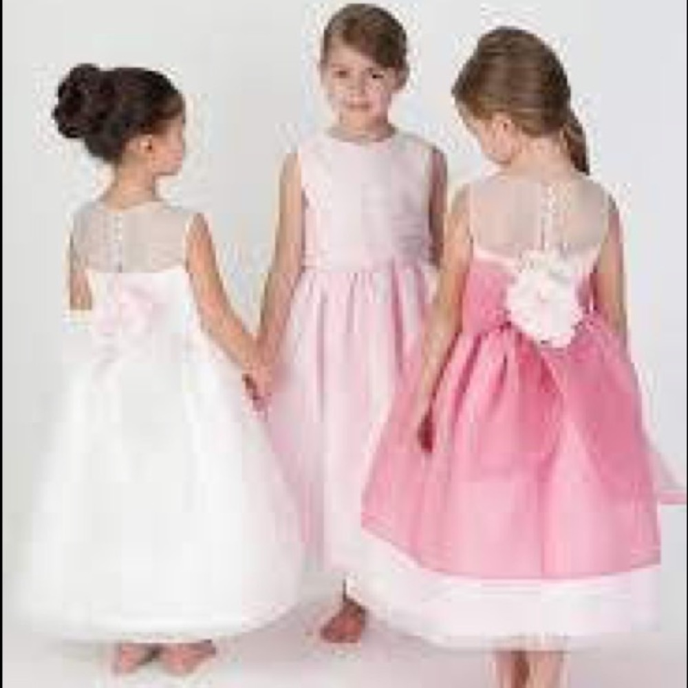 Katina Katoo Pink Tulle Formal Flower Girl Dress Size 6 Custom Design